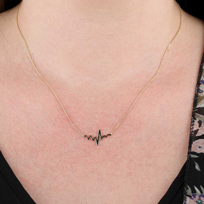 Heartbeat Necklace Gold-Plated