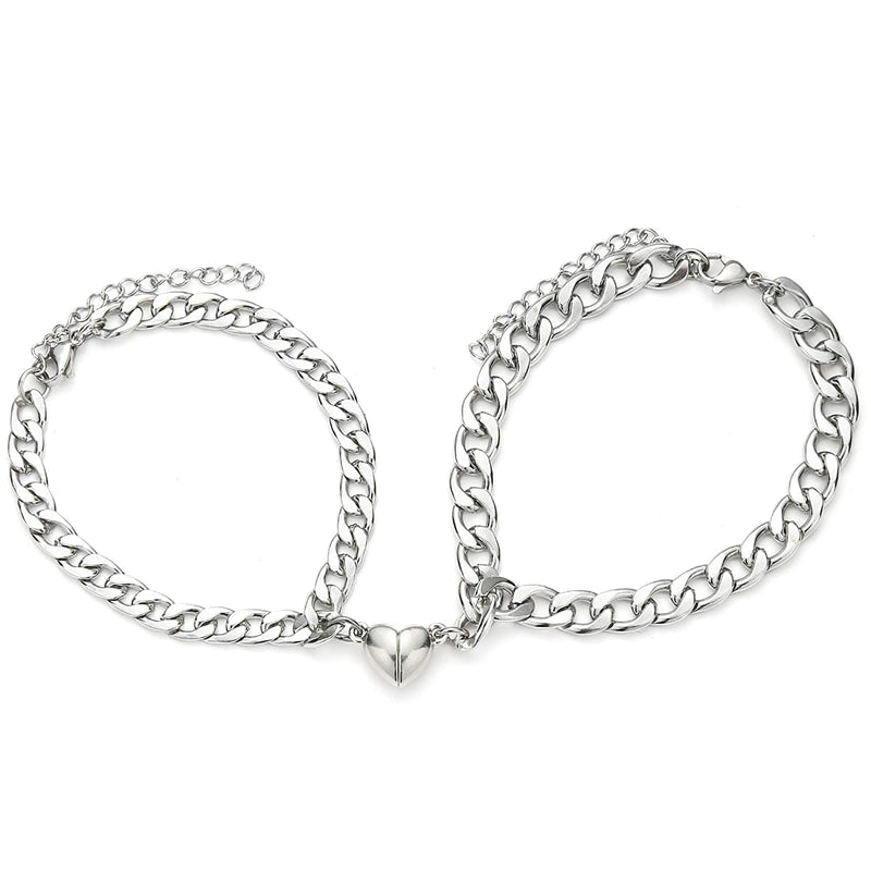 Matching Bracelets for Couples Magnetic Heart Bracelet for Boyfriend and Girlfriend