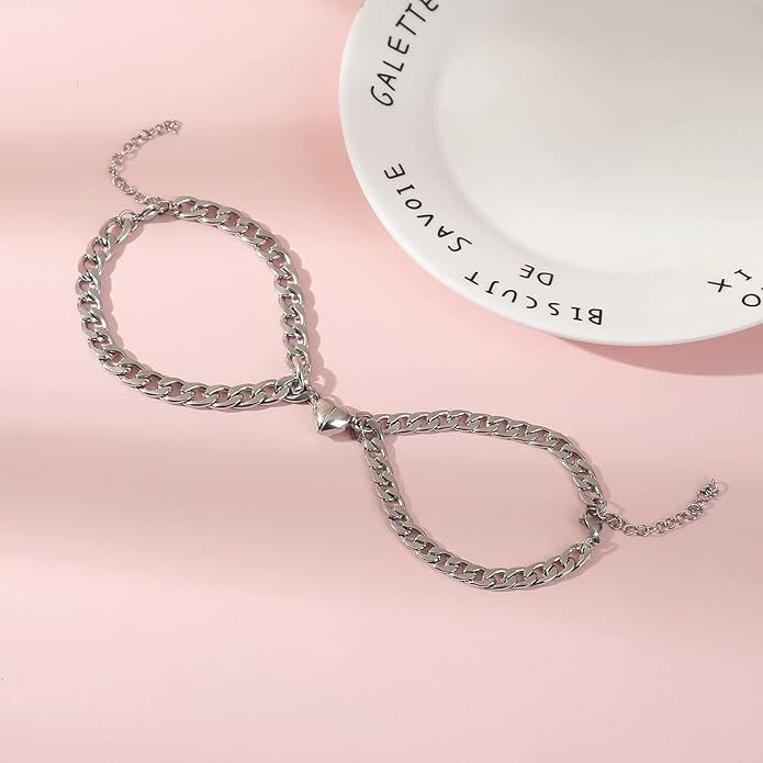 Matching Bracelets for Couples Magnetic Heart Bracelet for Boyfriend and Girlfriend