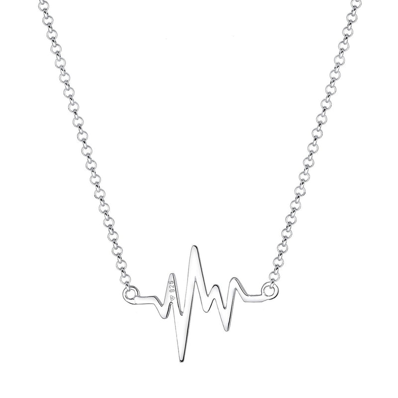 Heartbeat Necklace Silver-Plated