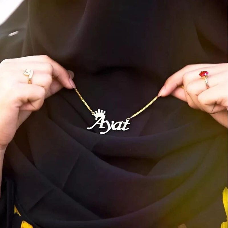 Mini Crown Customized Name Gold/Silver Plated Locket