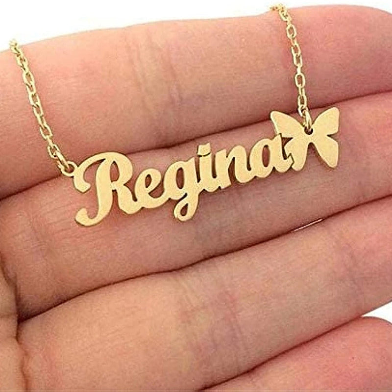 Butterfly Customized Name Gold/Silver Plated Locket