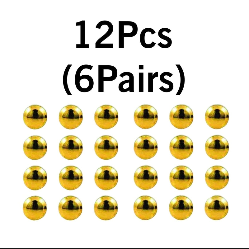 Golden Ear Studs (12/6 Pairs) Set