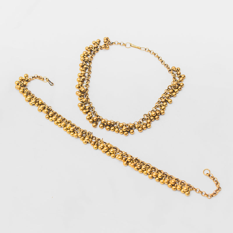 Golden Pearl Anklets for girls (Pair)