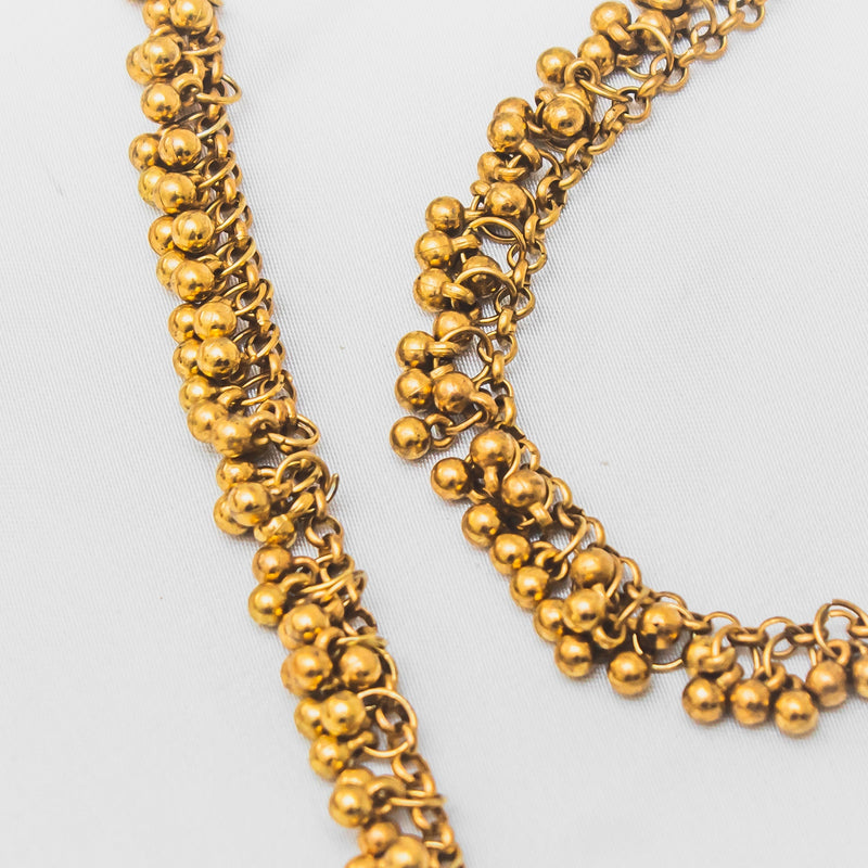 Golden Pearl Anklets for girls (Pair)