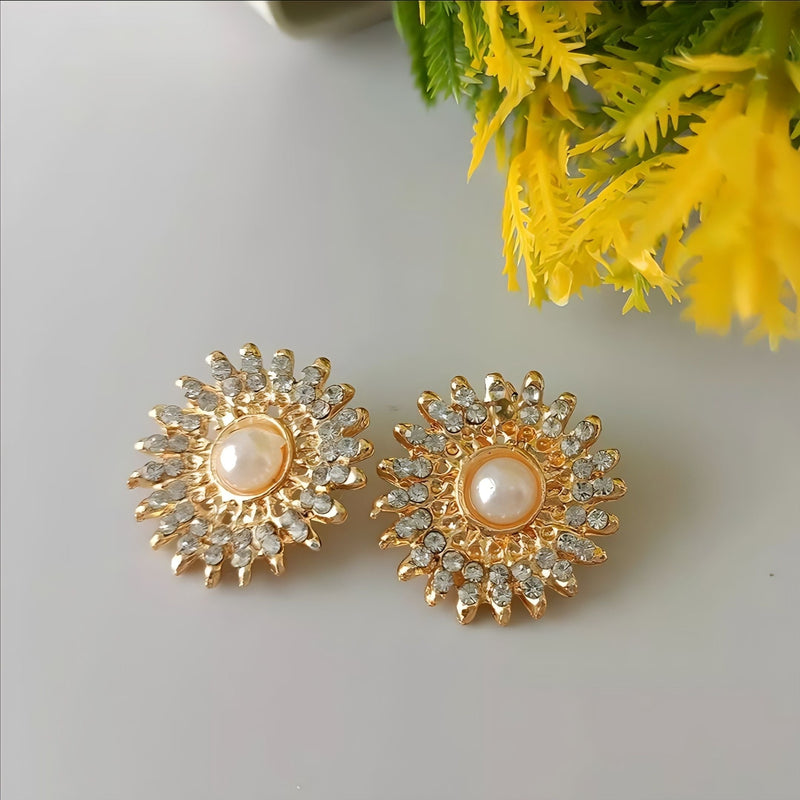 Flower 4 Layered Chokar Set - Pearl White