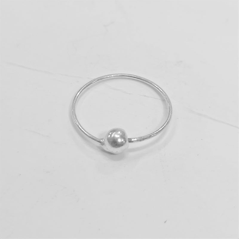 Ball Silver NoseRing (100% Chandi) 1Pc
