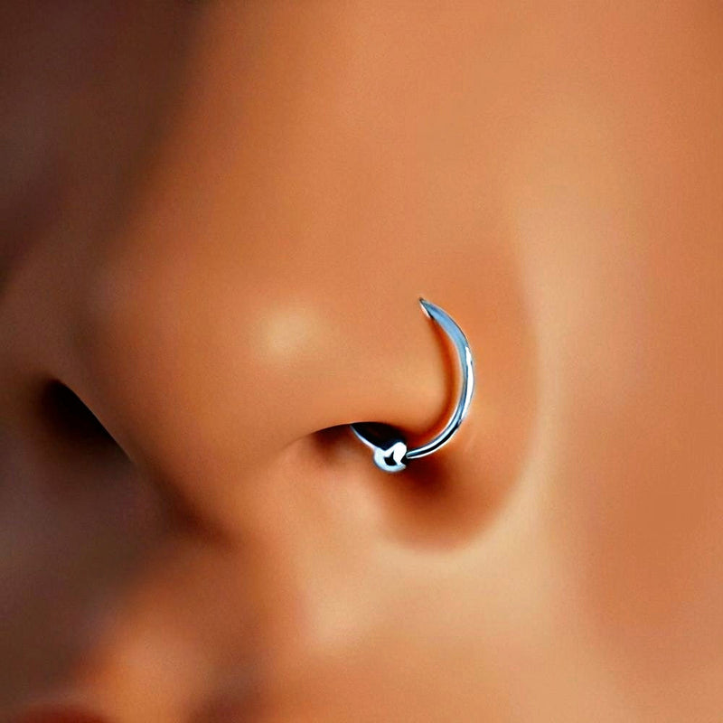 Ball Silver NoseRing (100% Chandi) 1Pc