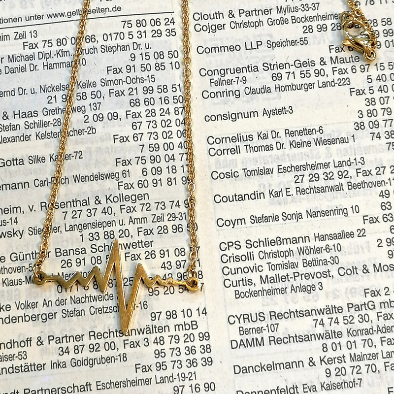 Heartbeat Necklace Gold-Plated
