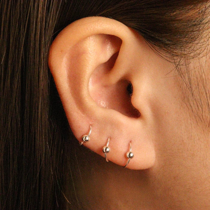 Ball Silver NoseRing (100% Chandi) 1Pc