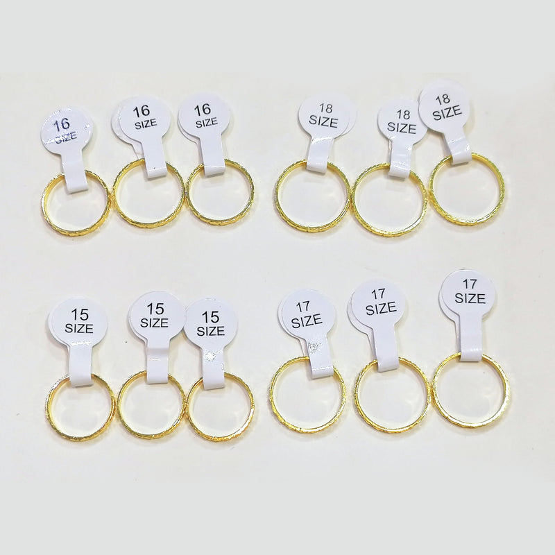Golden Narrow Challa/Rings for Girls (Pack of 10)