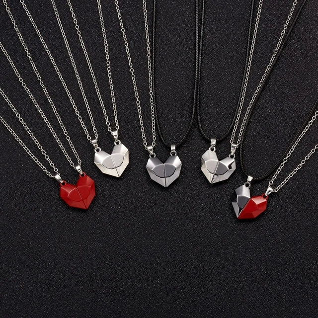 Magnetic Couples Necklace Paired Pendants