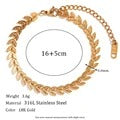 Leaf Fishtail Gold Plated Waterproof Anklets (1Pc)